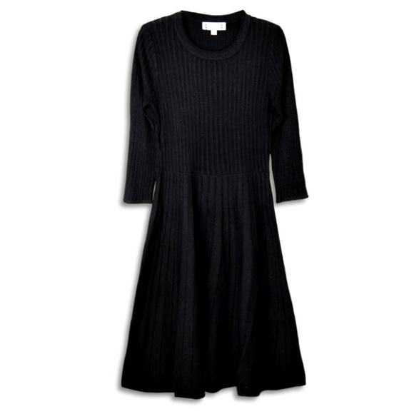 New Nanette Lepore Women's Pleated Skirt Fit & Flare Knit Midi Dress - Picture 4 of 7
